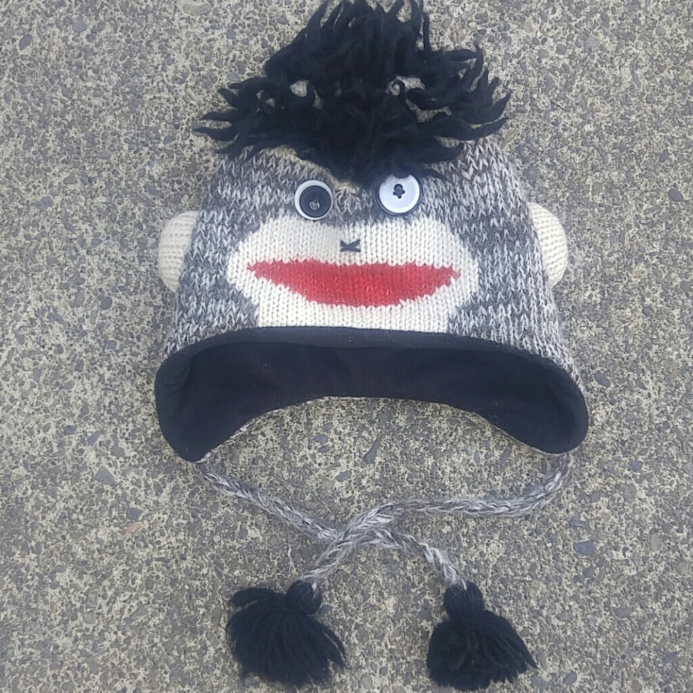 DeLux unisex monkey hat hand made fleece lined
